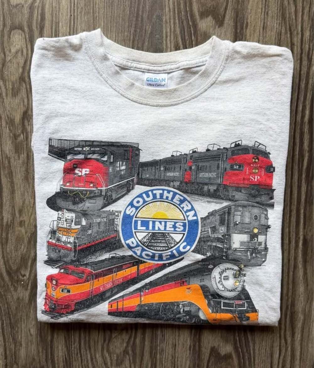 Southern Pacific Lines Graphic T-Shirt Railroad Trains